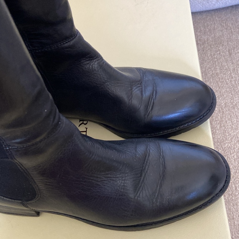 EUC Franco Sarto L-Tahini Black Riding Boots, 10M - Picture 3 of 9